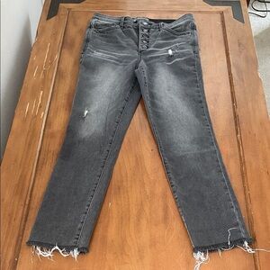 Democracy AbTechnology Women's Distressed Gray Jeans Size 10